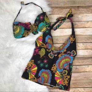 Trina Turk Set of Tankini and Bikini Tops Size 8